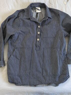 Ship Supply Curtis Top Pullover Hickory Stripe